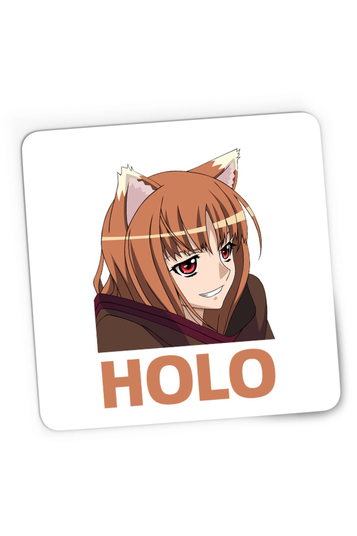 Mousepad Gaming Spice And Wolf Holo Funny Face Anime Japan, 21x19 cm