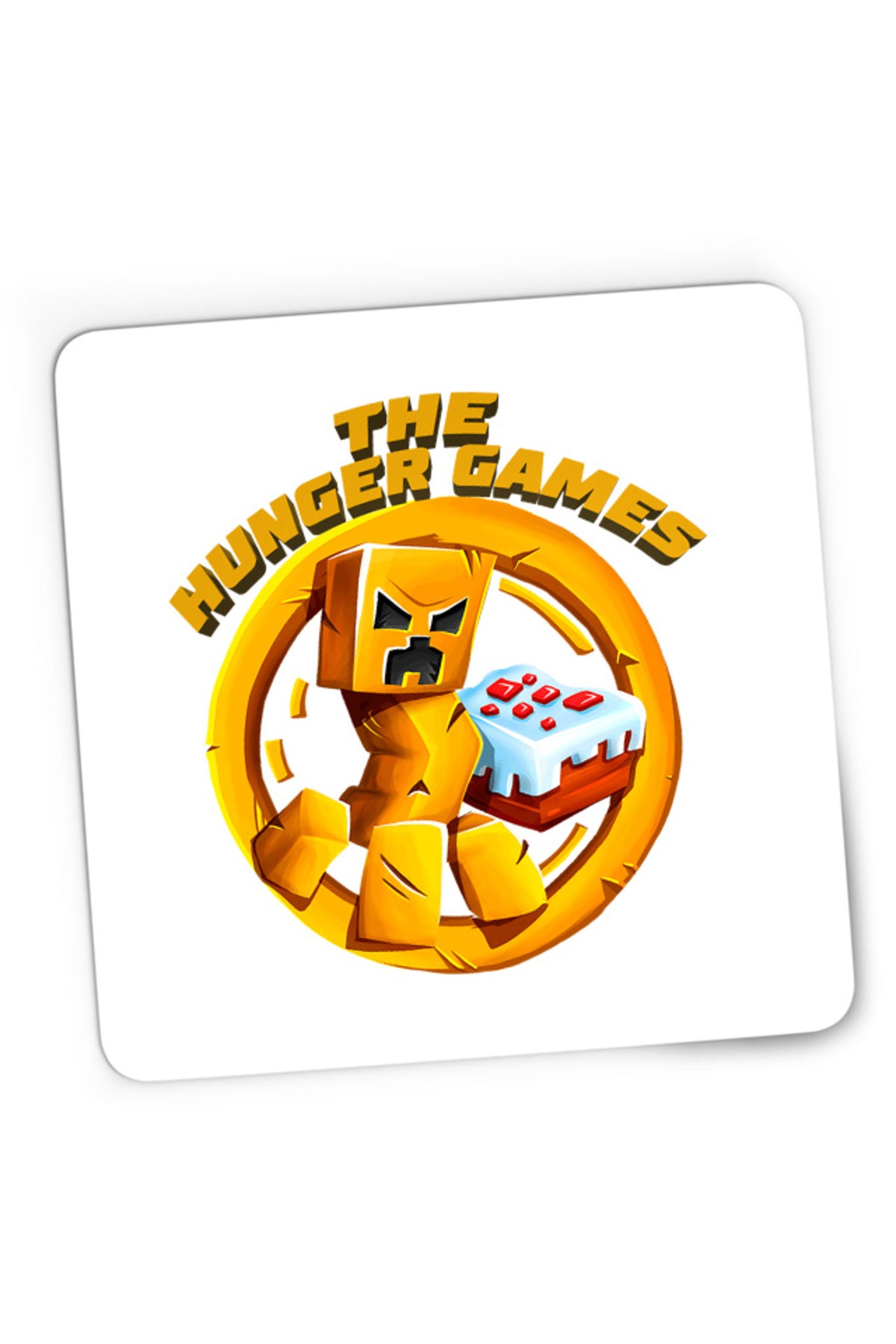 Mousepad Gaming The Hunger Games Minecraft Logo Cake Creeper, 21x19 cm