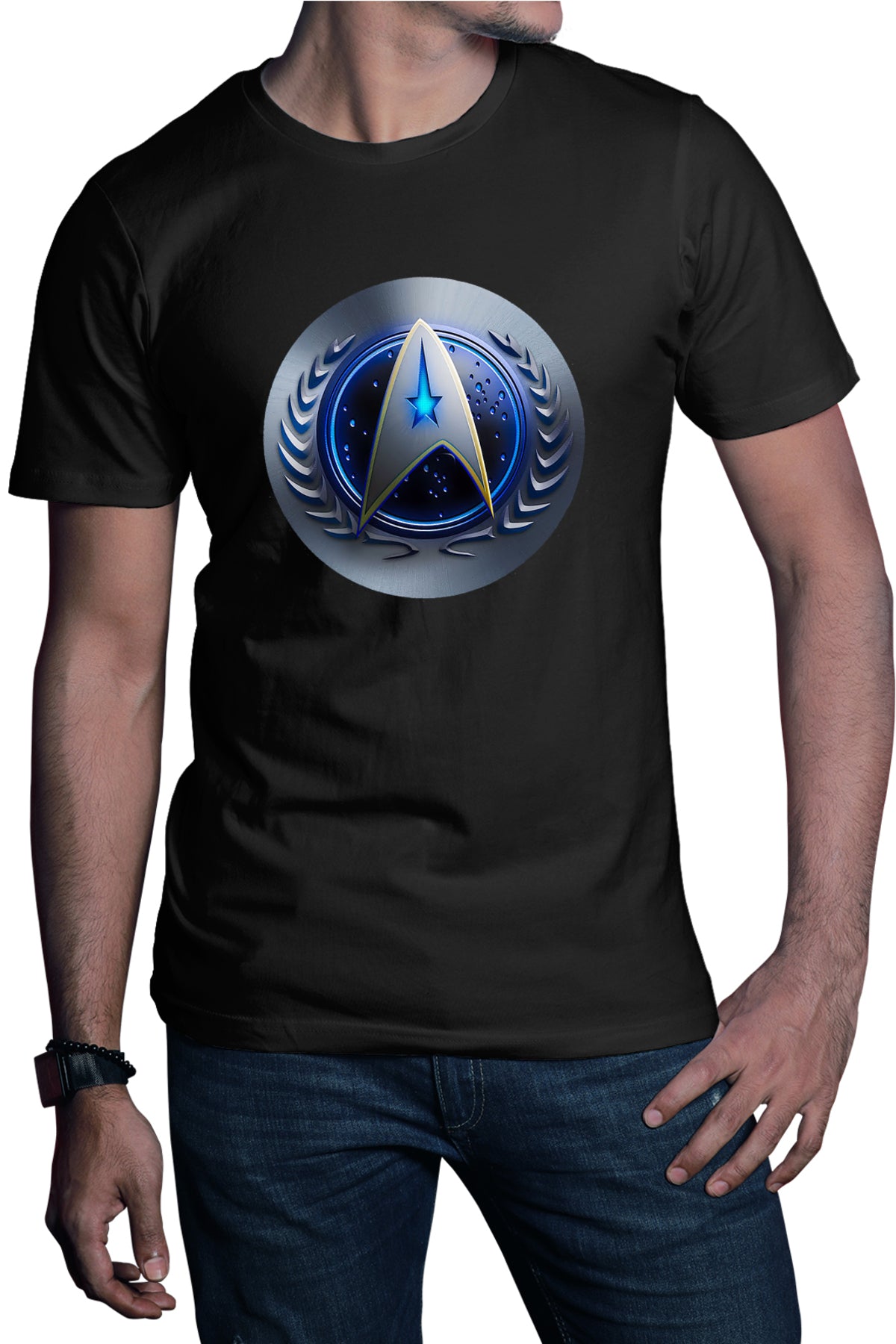 Tricou barbati Star Trek Starft United Federation Planets Emblem