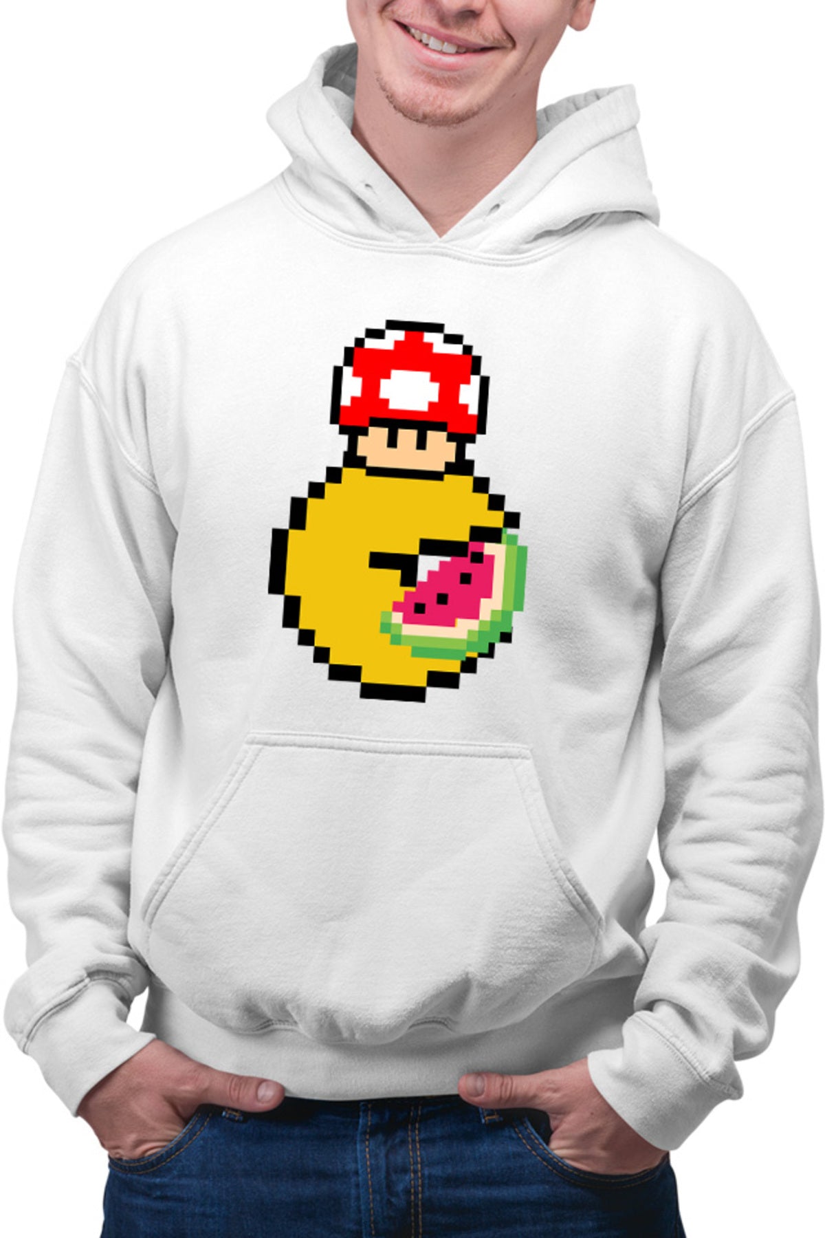Hanorac barbati Pac Man Mario Minecraft Watermalon Slice