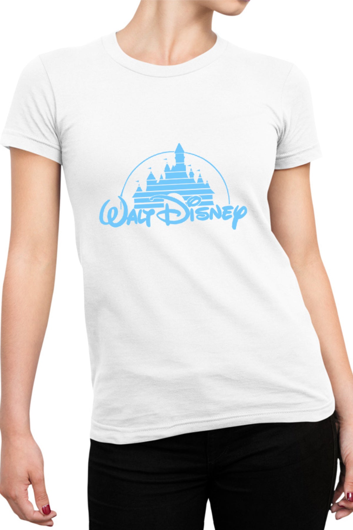 Tricou dama Mickey Mouse Walt Disney Logo Castle