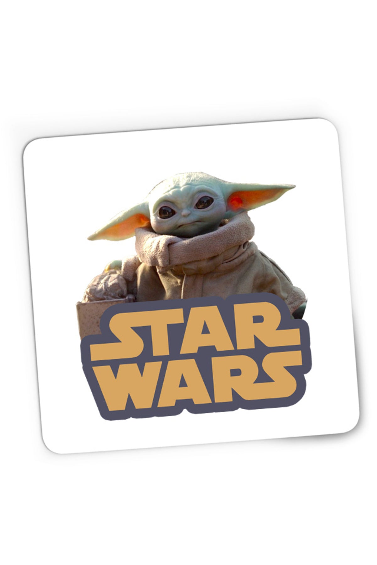 Mousepad Gaming Star Wars Baby Yoda Cute Small Logo Power, 21x19 cm
