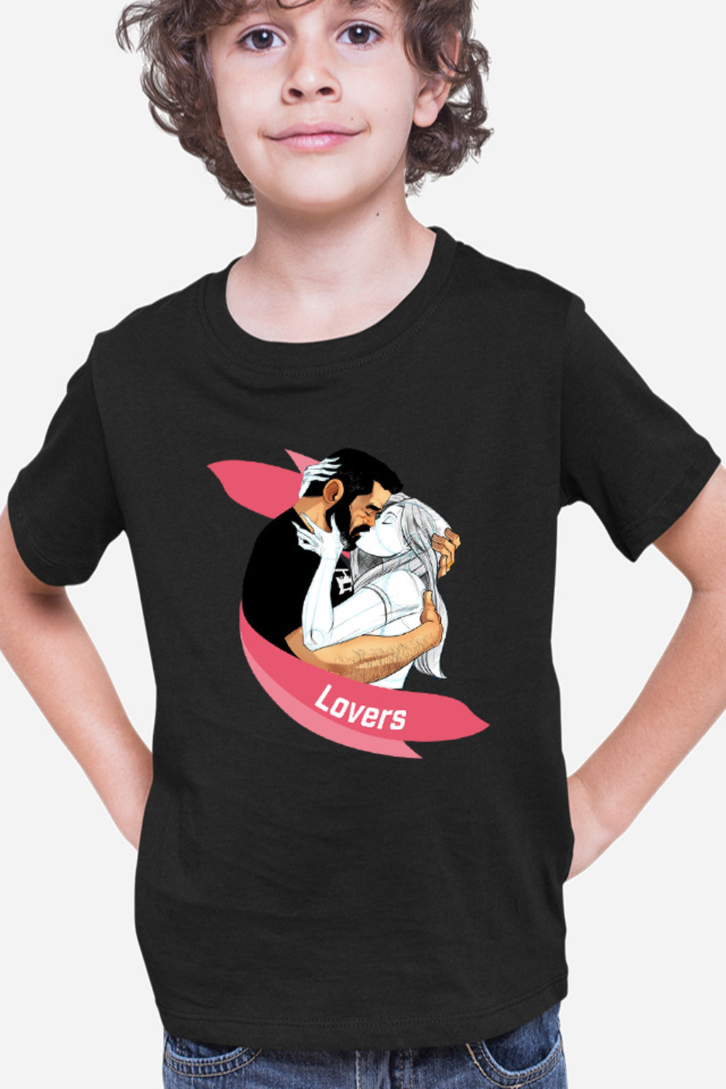 Tricou copii NFT XOXO Lovers Kiss Hug Kind Pencil Sketch