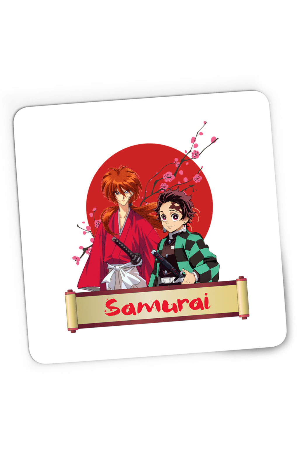 Mousepad Gaming Rurouni Kenshin Samurai Duo Kenshin Tajirou, 21x19 cm