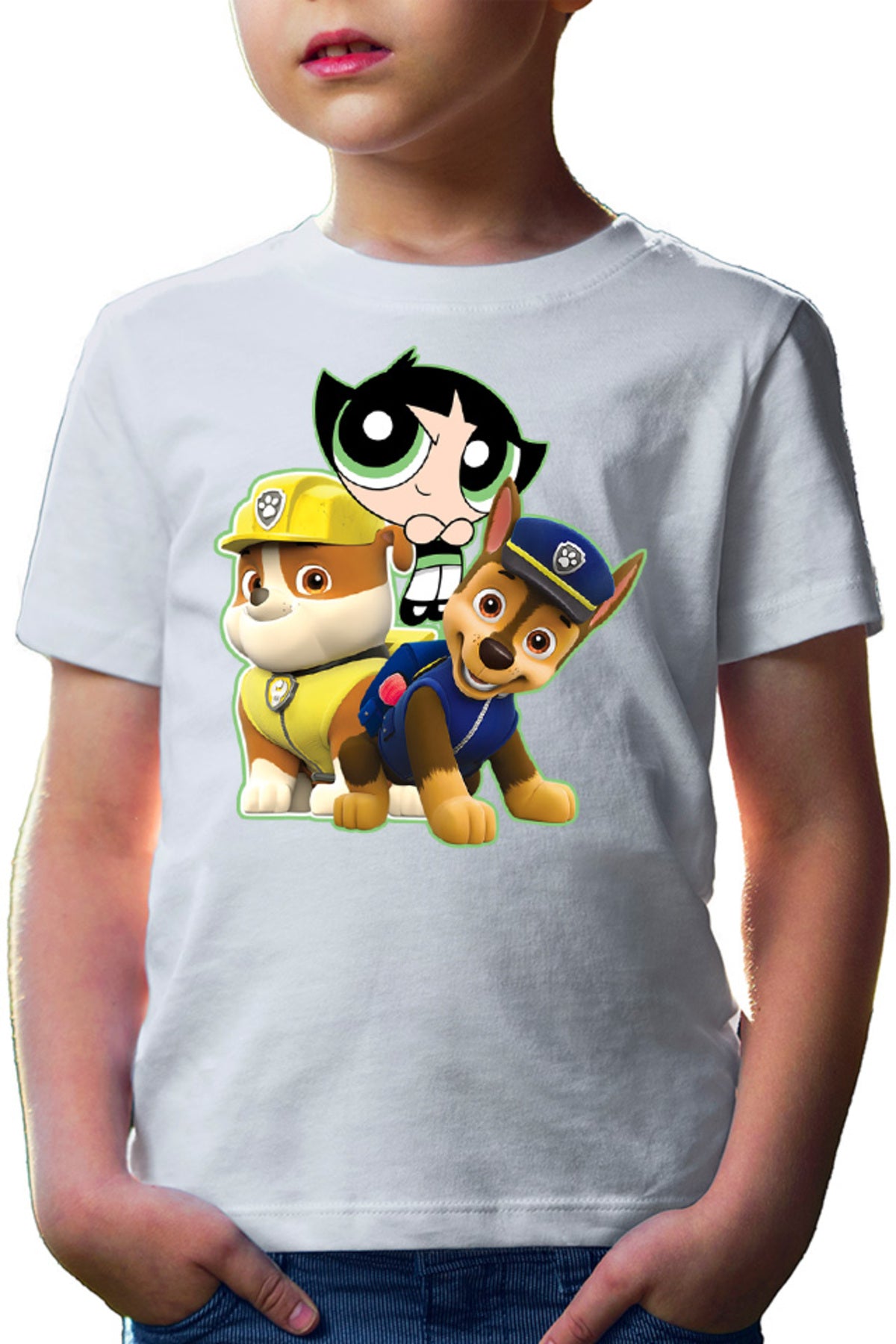 Tricou copii Paw Patrol Buttercup Powerpuff Girls Police Pup