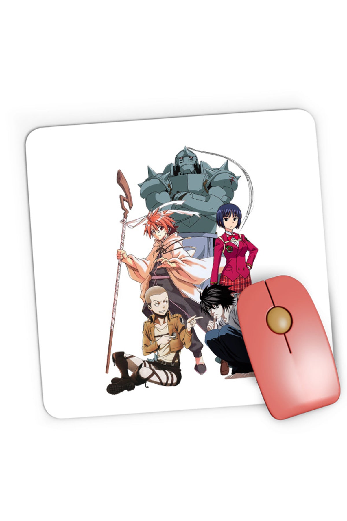 Mousepad Gaming UQ Holder Negi Orte Connie Attack on Titan Death Note, 21x19 cm