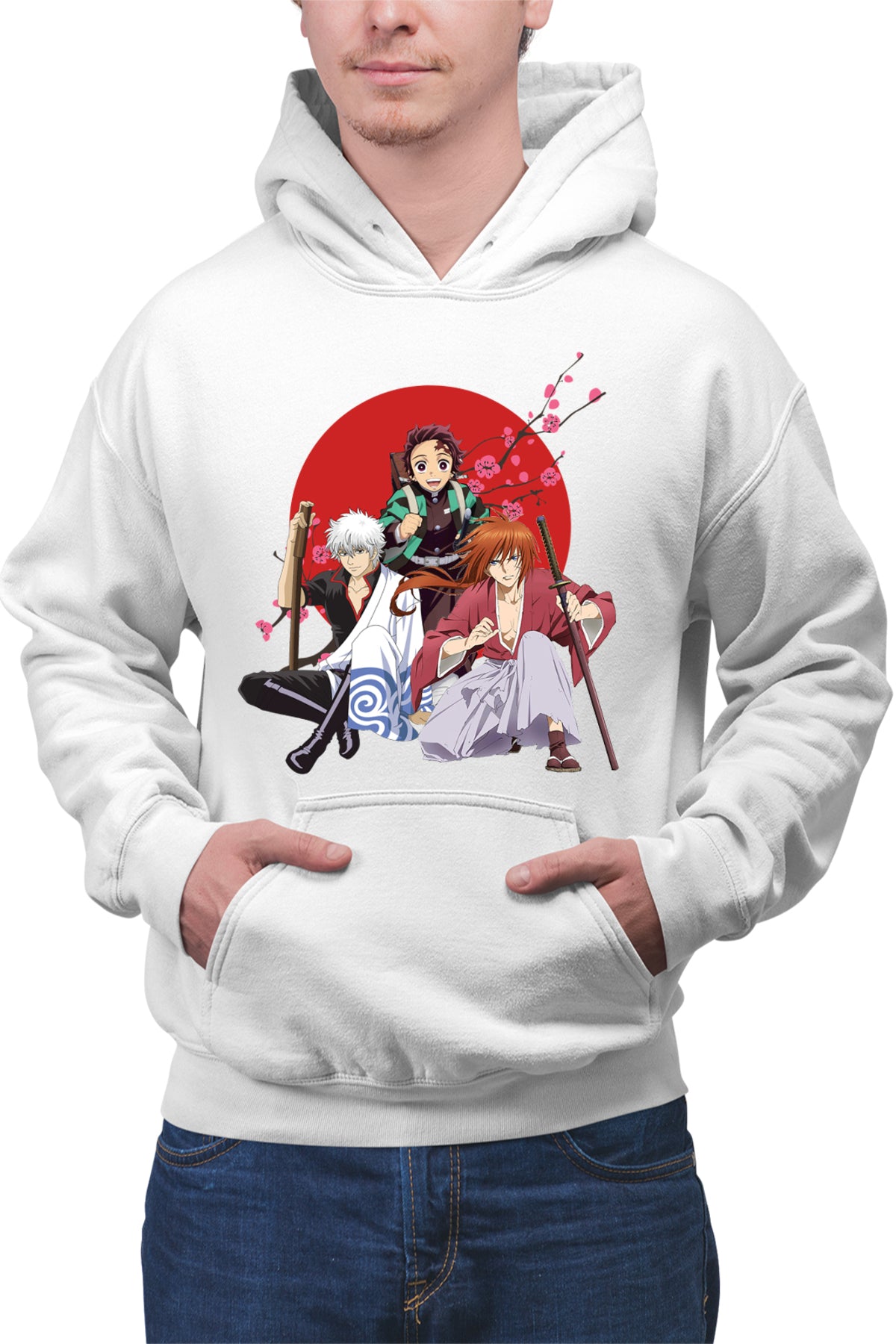 Hanorac barbati Rurouni Kenshin Samurai Sakura Trio Harakiri