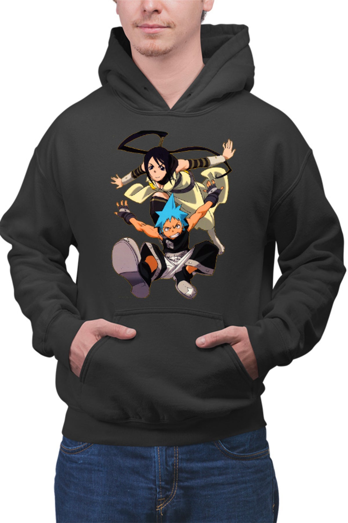 Hanorac barbati Soul Eater Black Star Tsubaki Partner Supranatural Anime