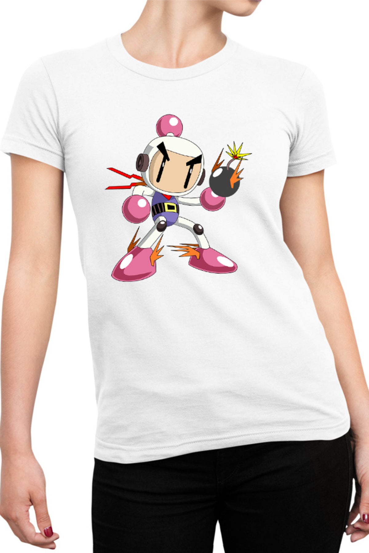 Tricou dama Bomberman Angry Japanese Multiplayer
