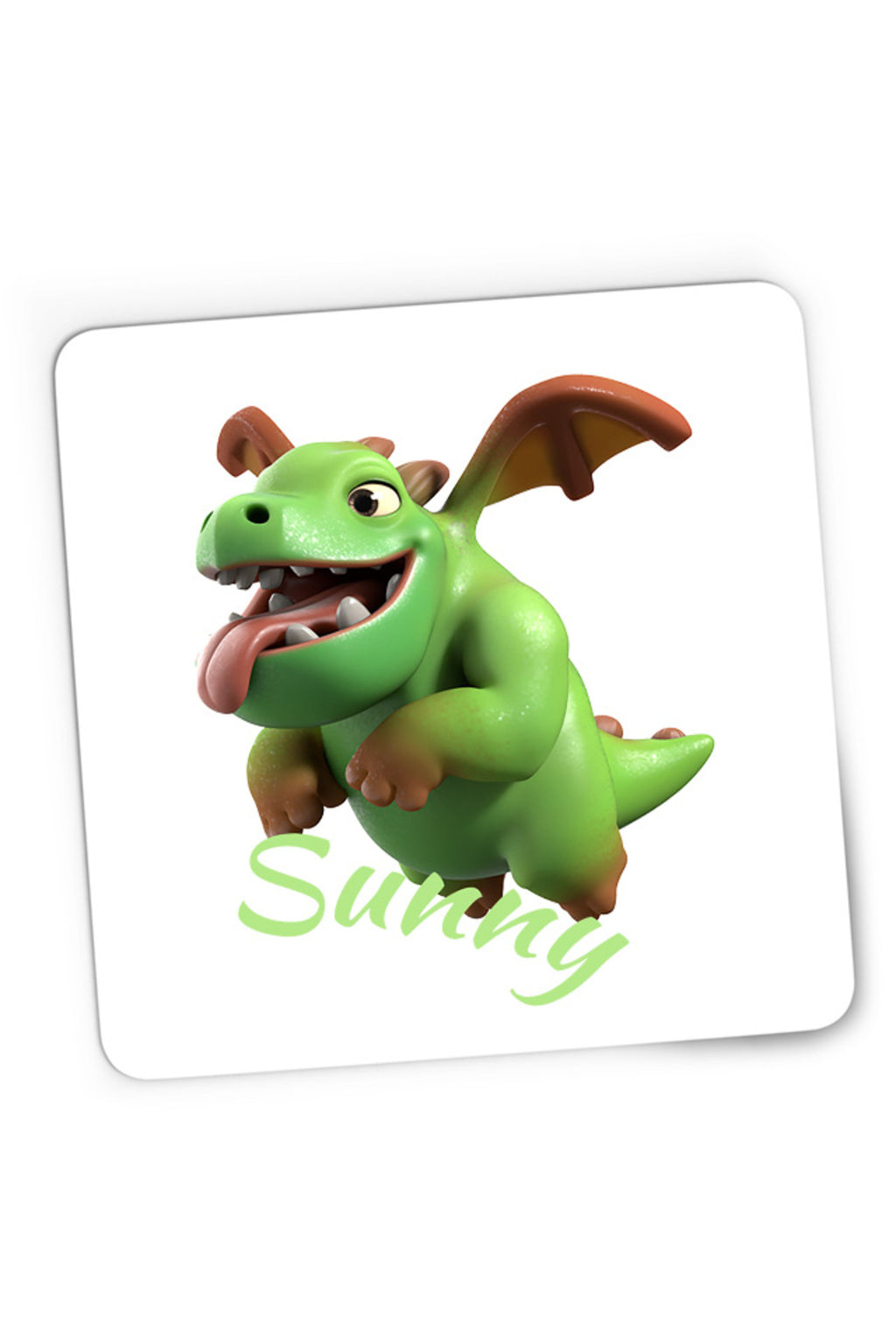 Mousepad Gaming Clash of Clans Mini Dinosaur Happy Flying Positive Energy, 21x19 cm