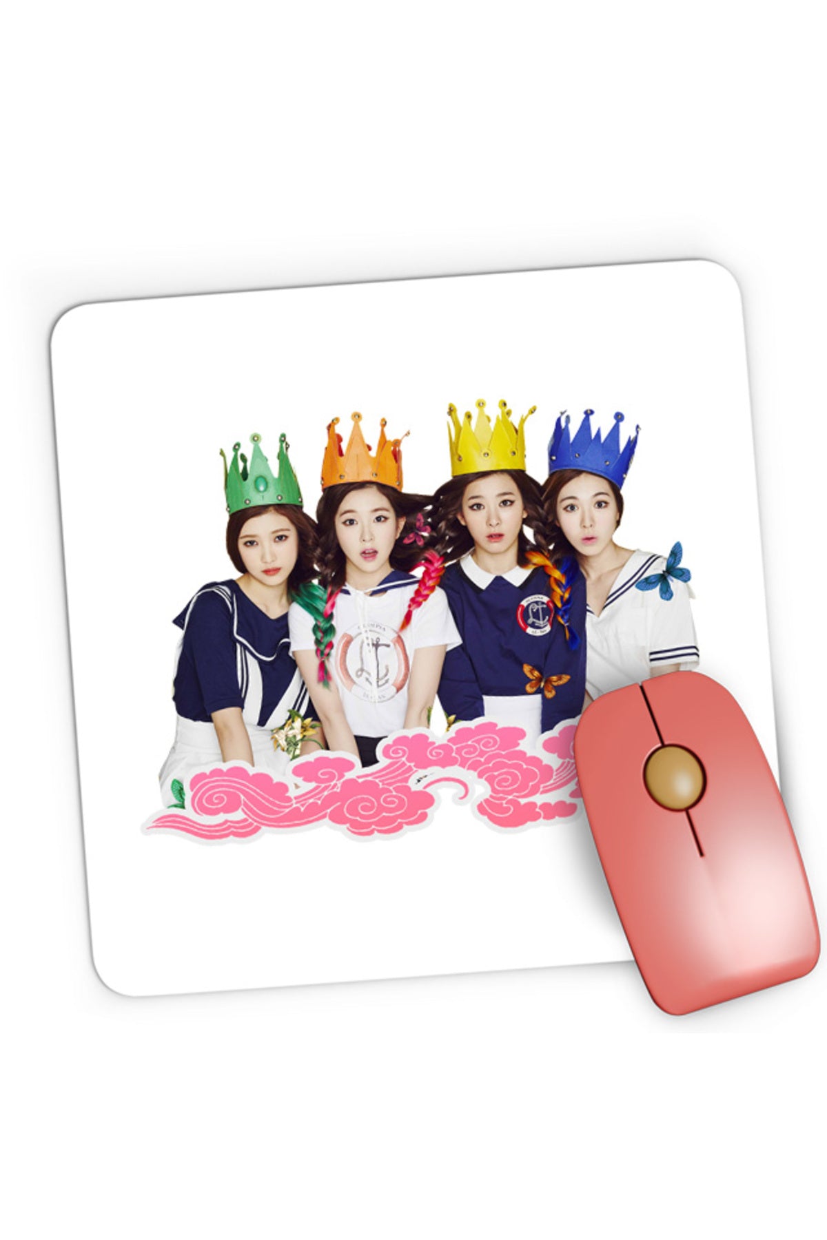 Mousepad Gaming Red Velvet K-Pop Happiness Seulgi Bae Irene Yeri, 21x19 cm