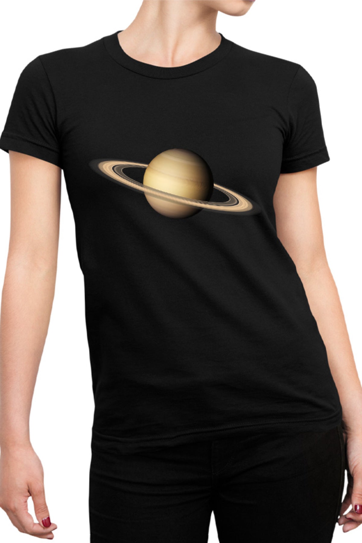 Tricou dama NASA Saturn Rings Astronomy