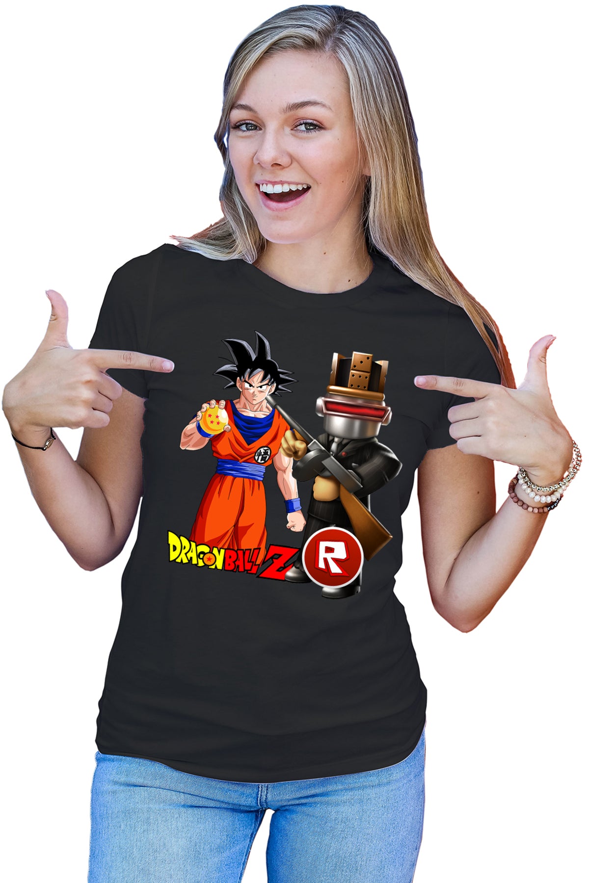 Tricou dama Roblox Android Dragon Ball Z Songoku