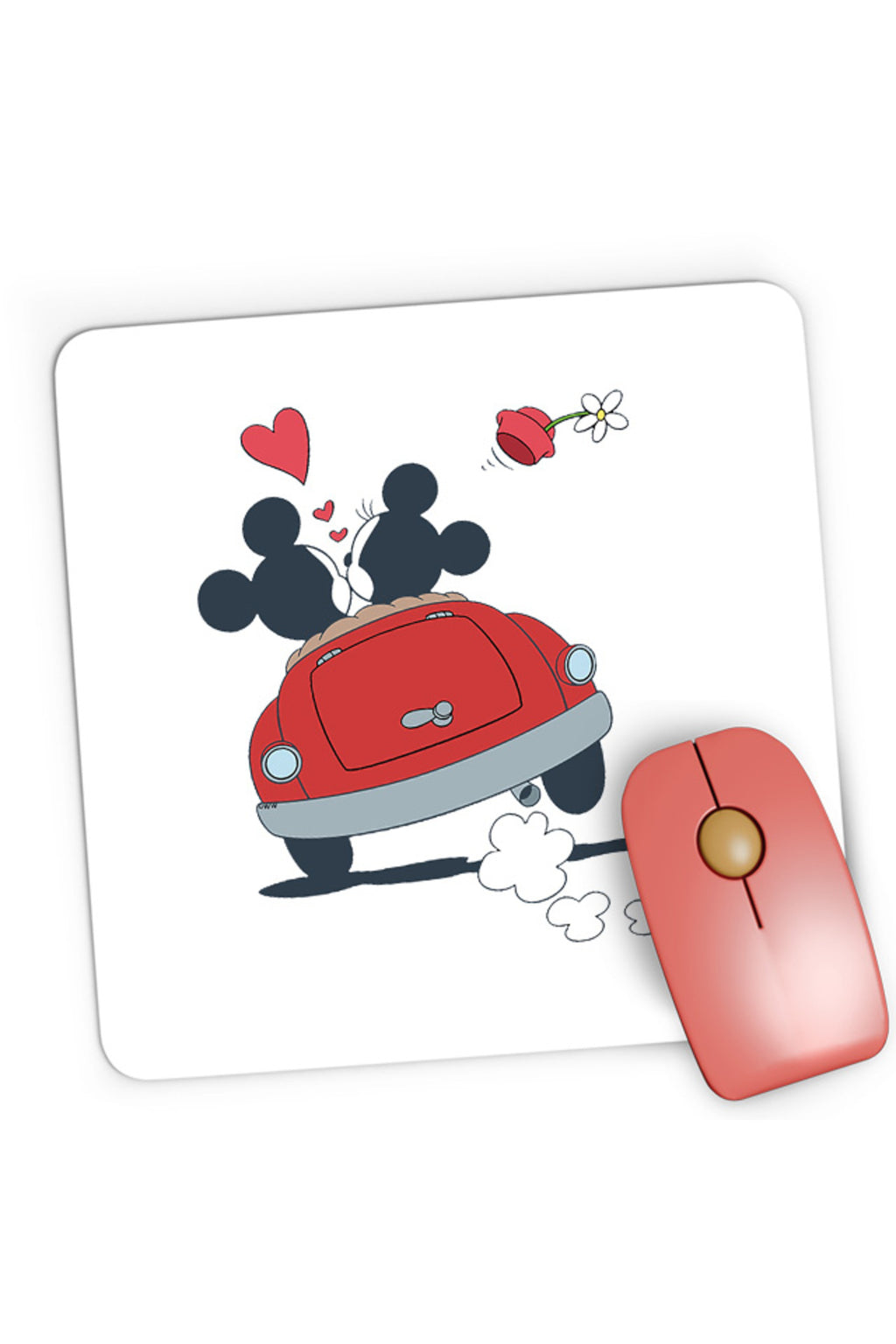 Mousepad Gaming Mickey Mouse Lovers Minnie Flower, 21x19 cm