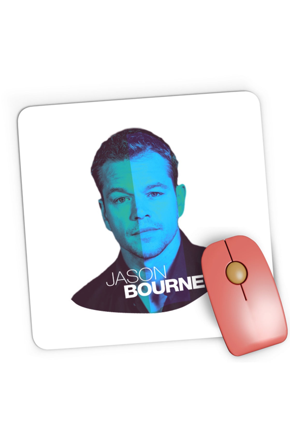 Mousepad Gaming Bourne Portret Cool Men Detective Police, 21x19 cm