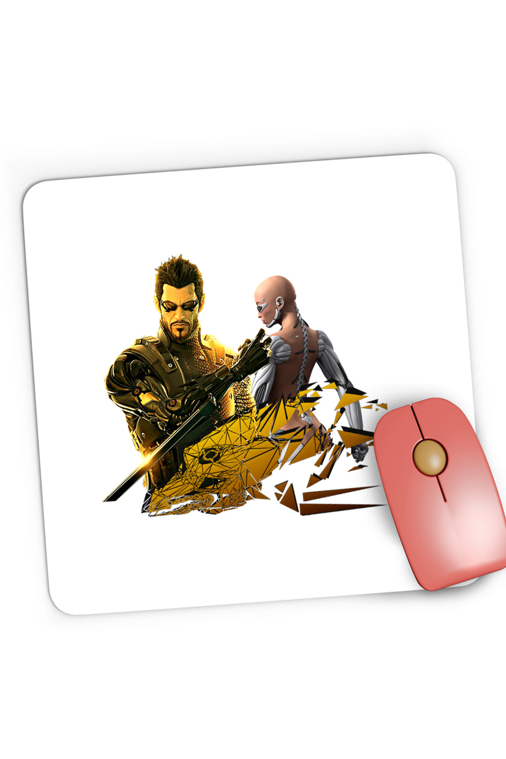 Mousepad Gaming Deus Ex Cyborg Human Revolution Video Game, 21x19 cm