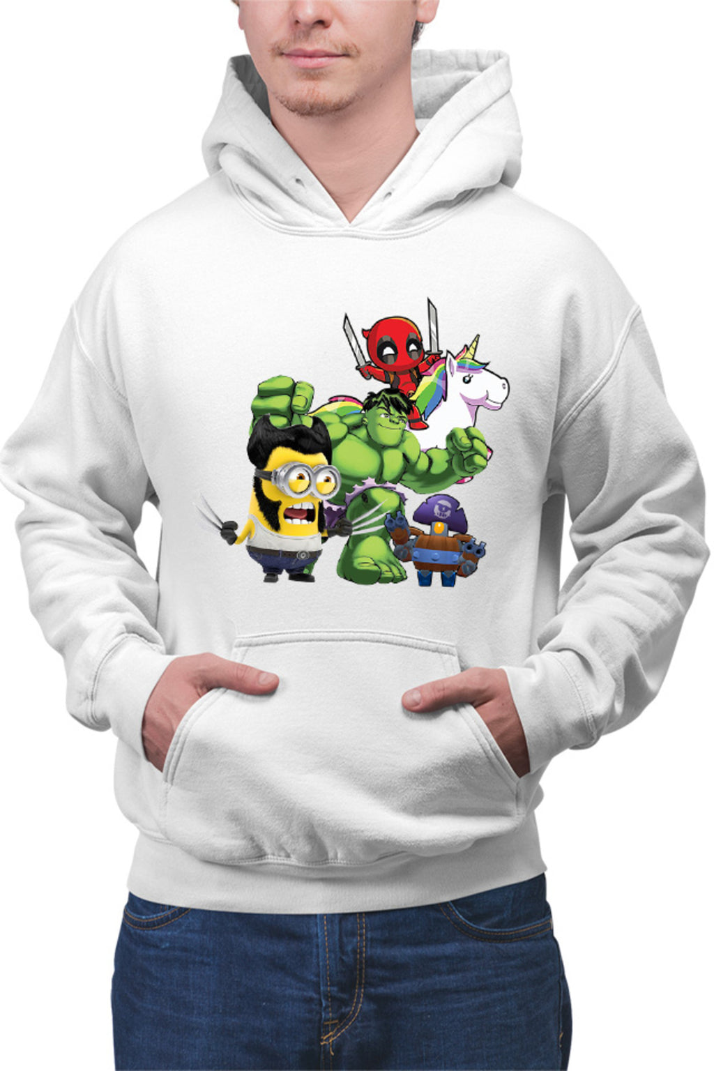 Hanorac barbati Wolverine Minions Hulk Brawl Stars Deadpool