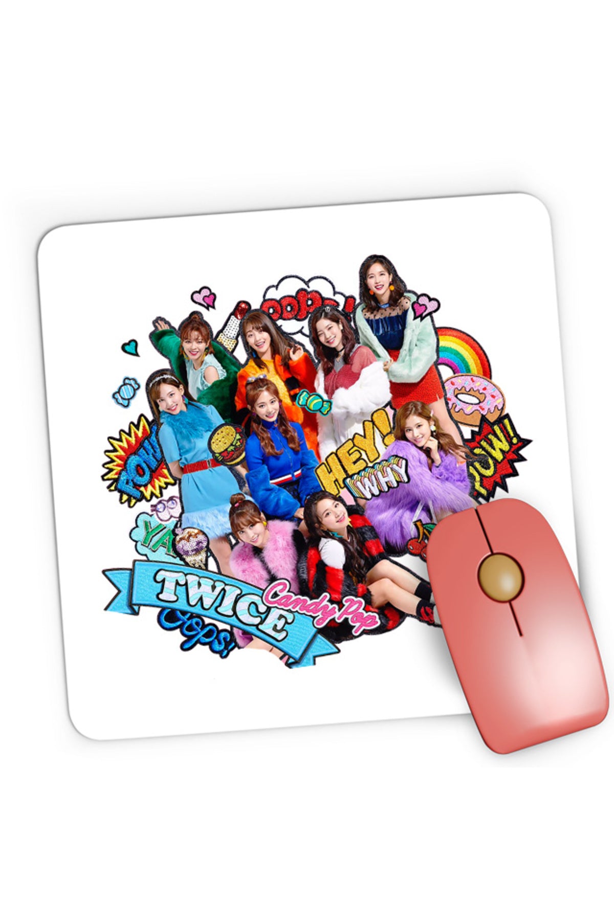 Mousepad Gaming Twice Cartoon WOW Concept Jeongyeon Japan, 21x19 cm