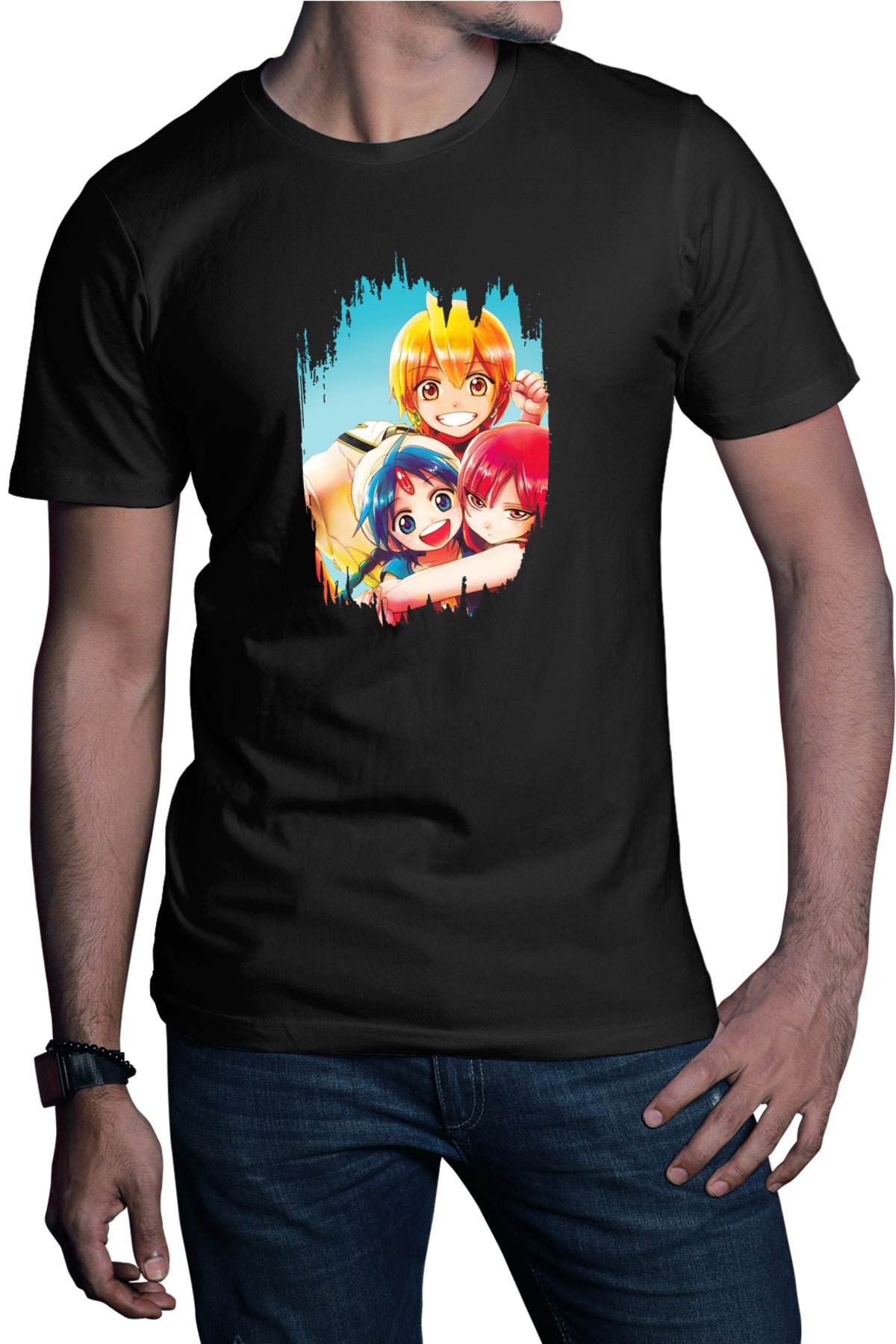 Tricou barbati Magi The Labyrinth of Magic Protagonists Group Blue Sky