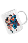 Cana Wonder Woman Superman Lovers Superpowers American Heroes, alba, 330 ml