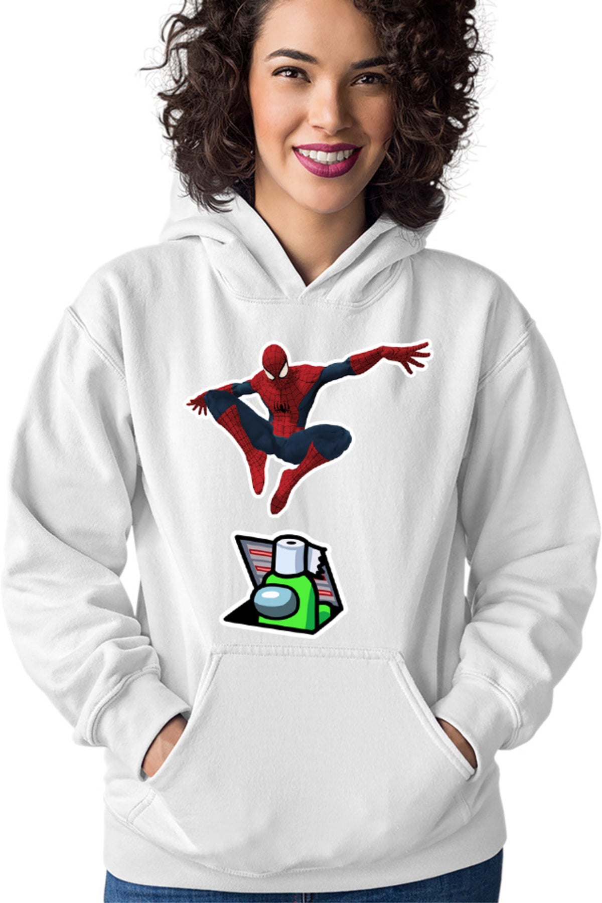 Hanorac dama Spiderman Us Suspicious Vent Paper Jump Surprise