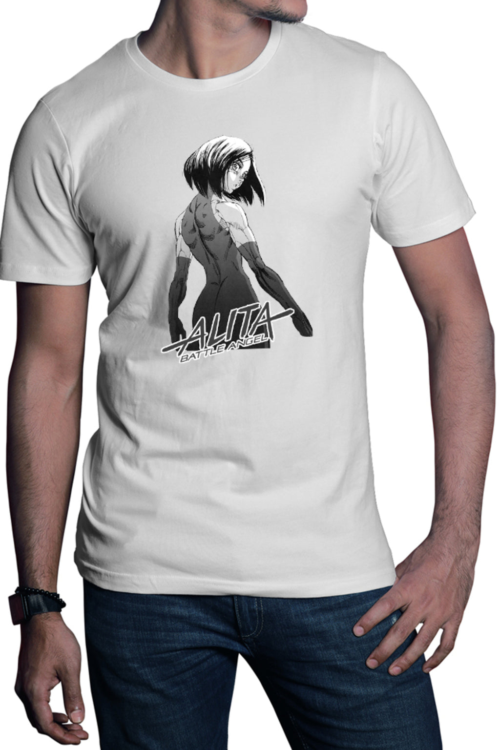 Tricou barbati Battle Angel Alita Gally Weapon Mecha Otaku
