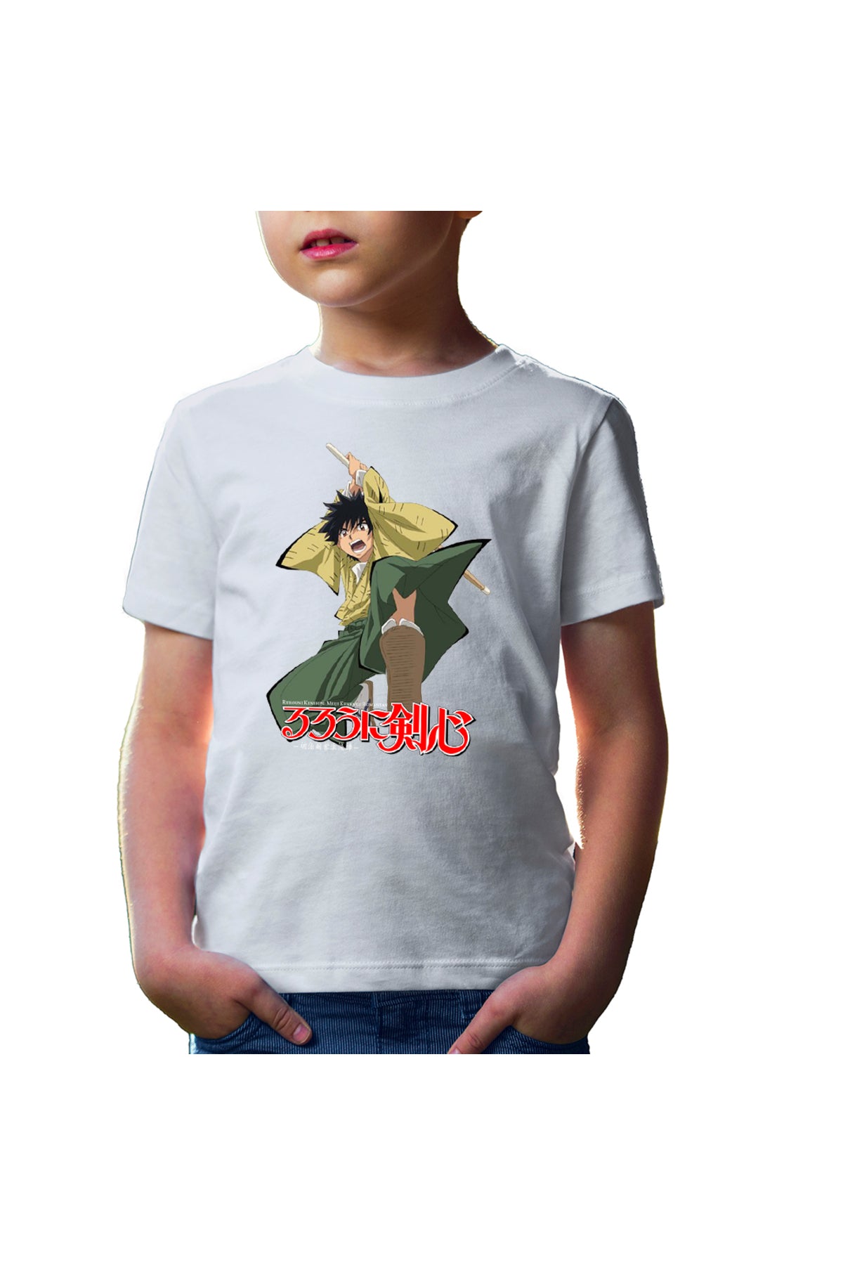 Tricou copii Rurouni Kenshin Yahiko Hit Logo Spadasin