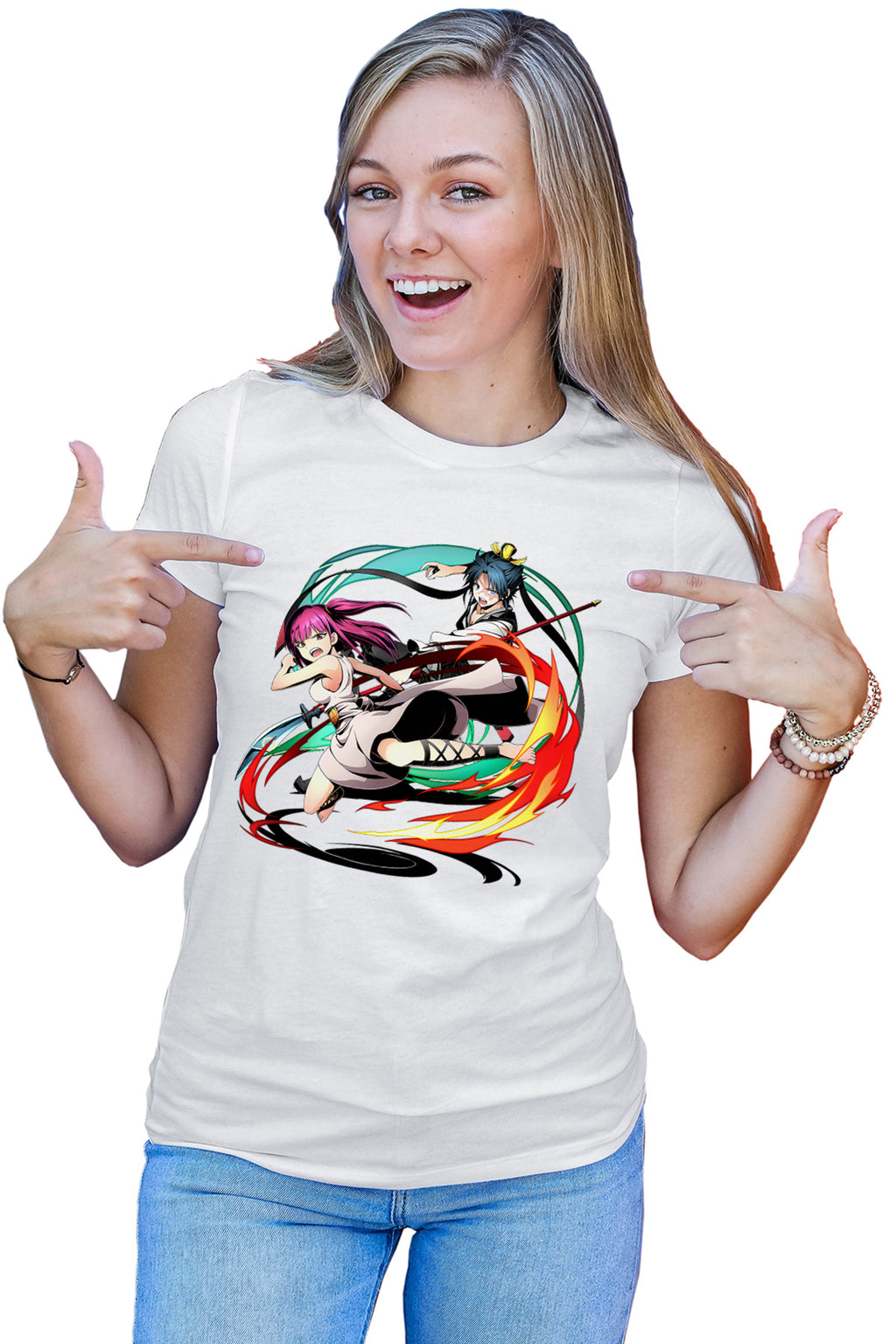 Tricou dama Magi The Labyrinth of Magic Animeuri Fight Hakuryuu