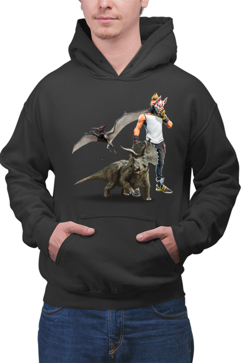 Hanorac barbati Jurassic Park Pteranodon Velociraptor Fortnite