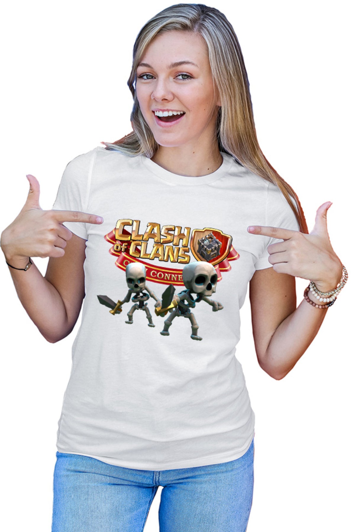 Tricou dama Clash of Clans Skeletons Team Tank Sword Fighters Logo