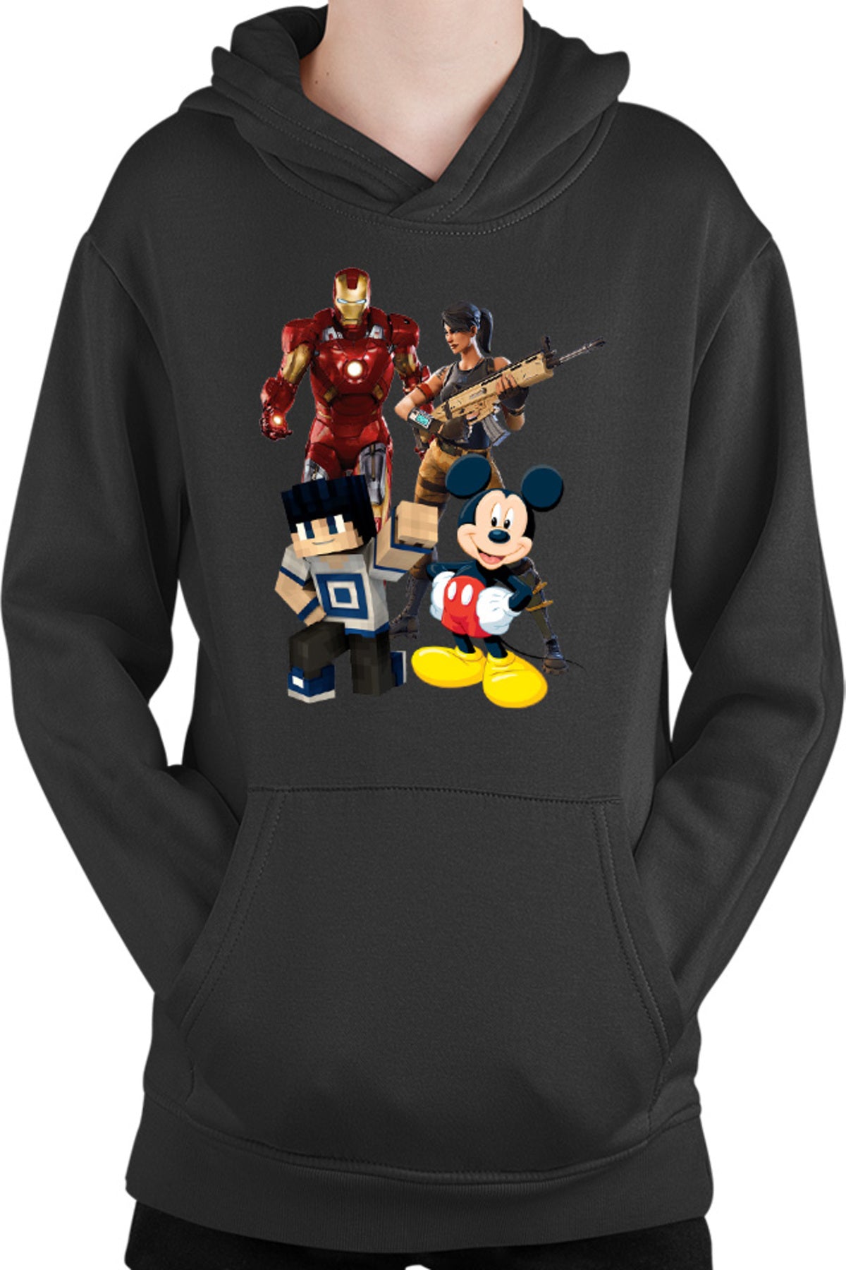 Hanorac copii Ironman Mickey Mouse Minecraft Fortnite Games