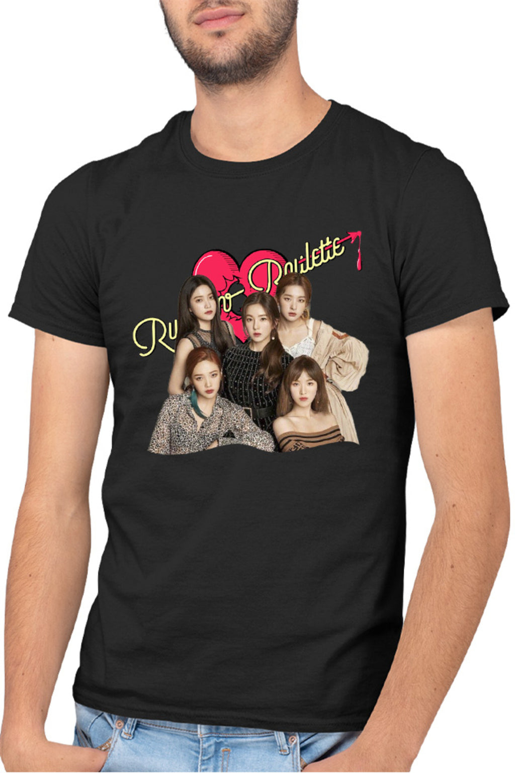 Tricou barbati Red Velvet Russian Roulette Heart Album New Hit