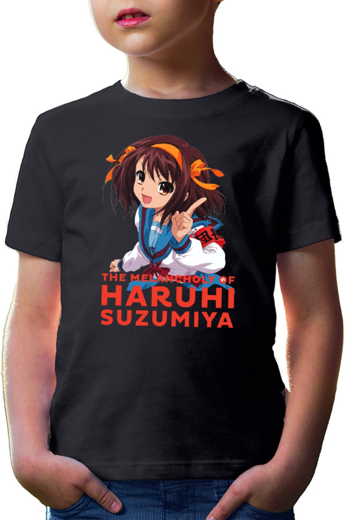 Tricou copii Haruhi Suzumiya SOS Club President Sci-fi Anime Otaku