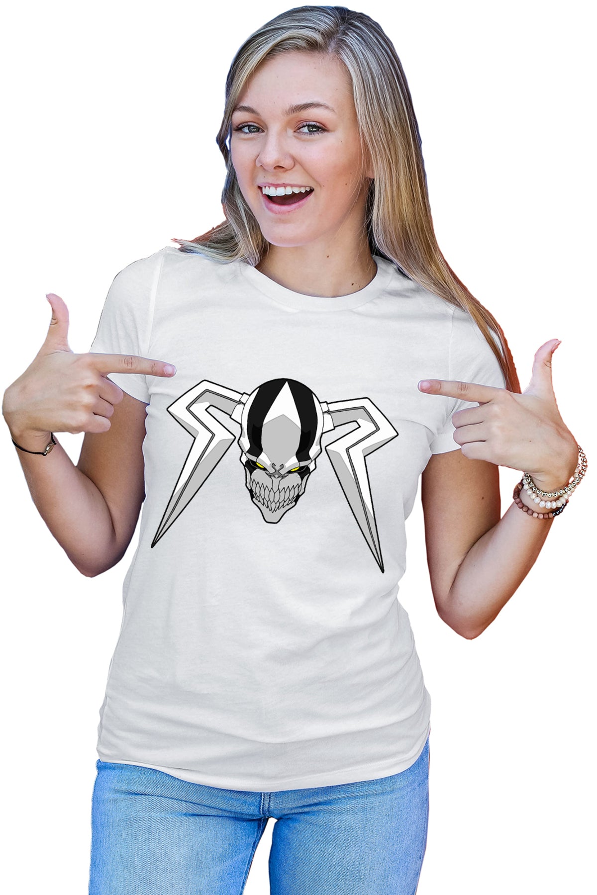 Tricou dama Bleach Skull Desene Anime Kage Otaku Level