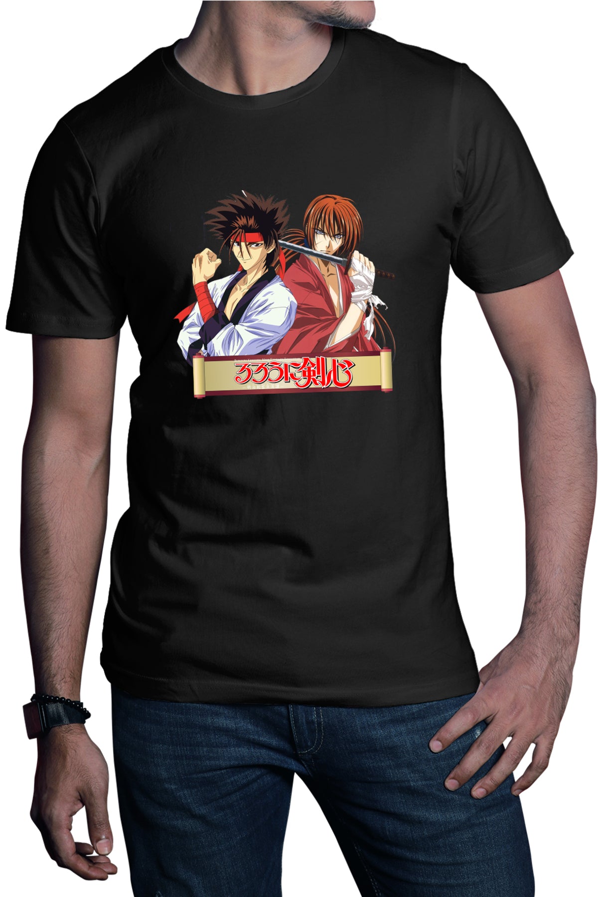 Tricou barbati Rurouni Kenshin Sanosuke Kenshin Manuscript