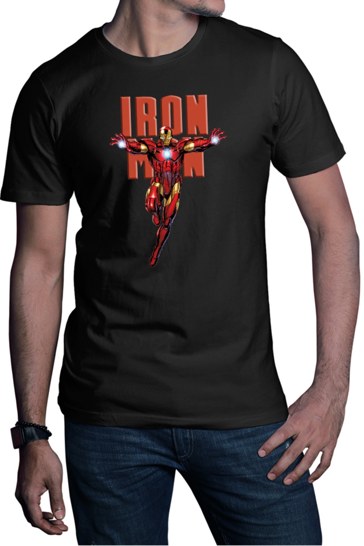 Tricou barbati Ironman Jump Marvel Universe Comics Transform