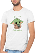 Tricou barbati Baby Yoda Frog Eat Kawaii