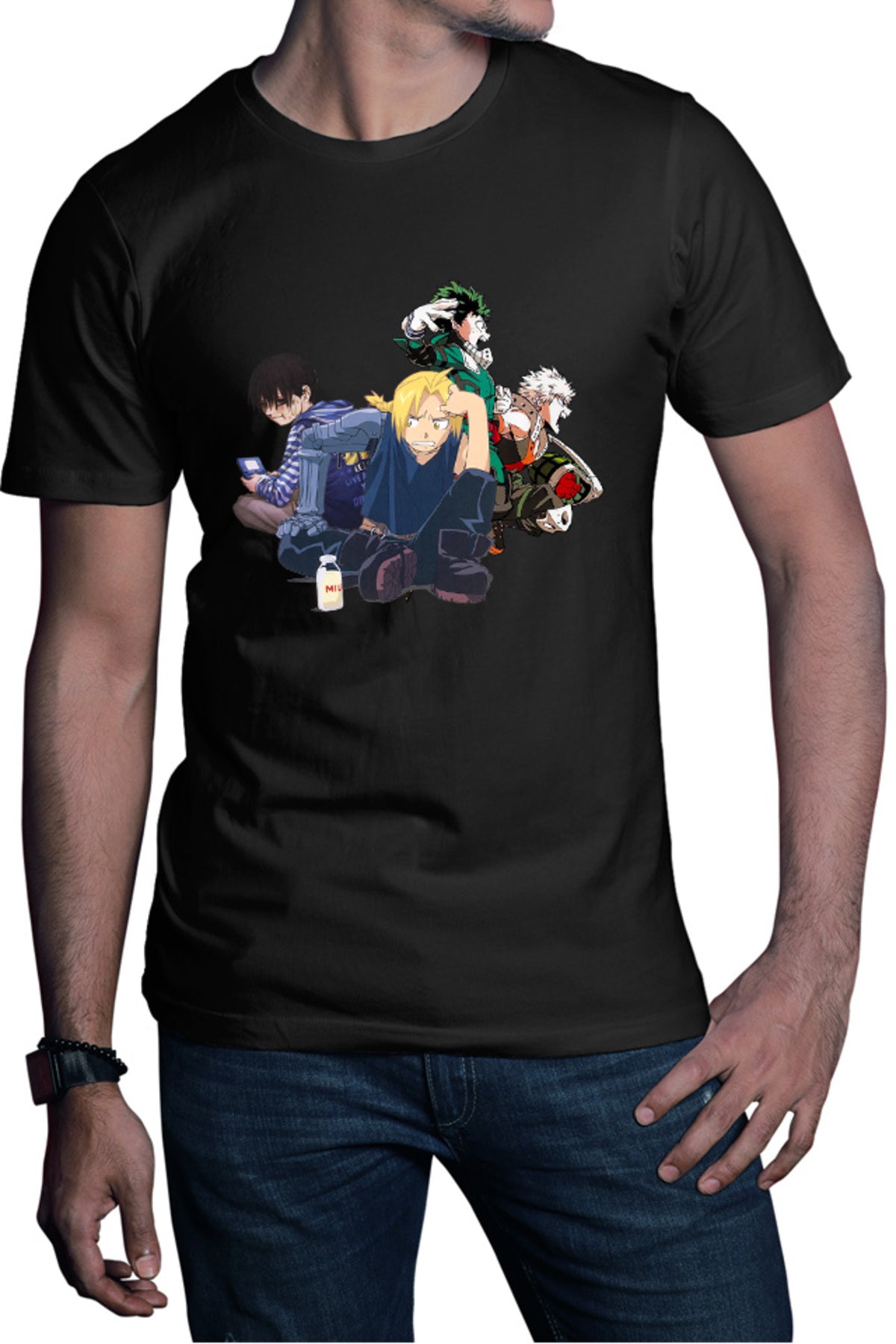Tricou barbati Btooom! Kou My Hero Academia Ikuzu Katsuki Milk Force Explosion