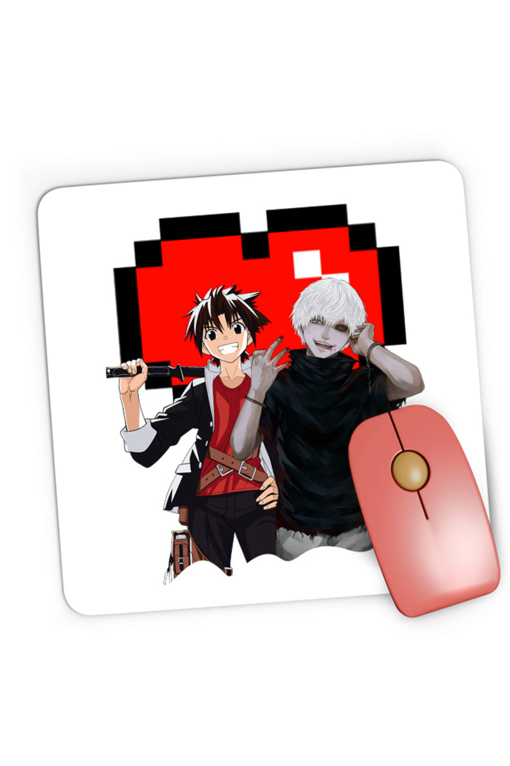 Mousepad Gaming UQ Holder Touta Kaneki Tokyo Ghoul Vampire Minecraft, 21x19 cm