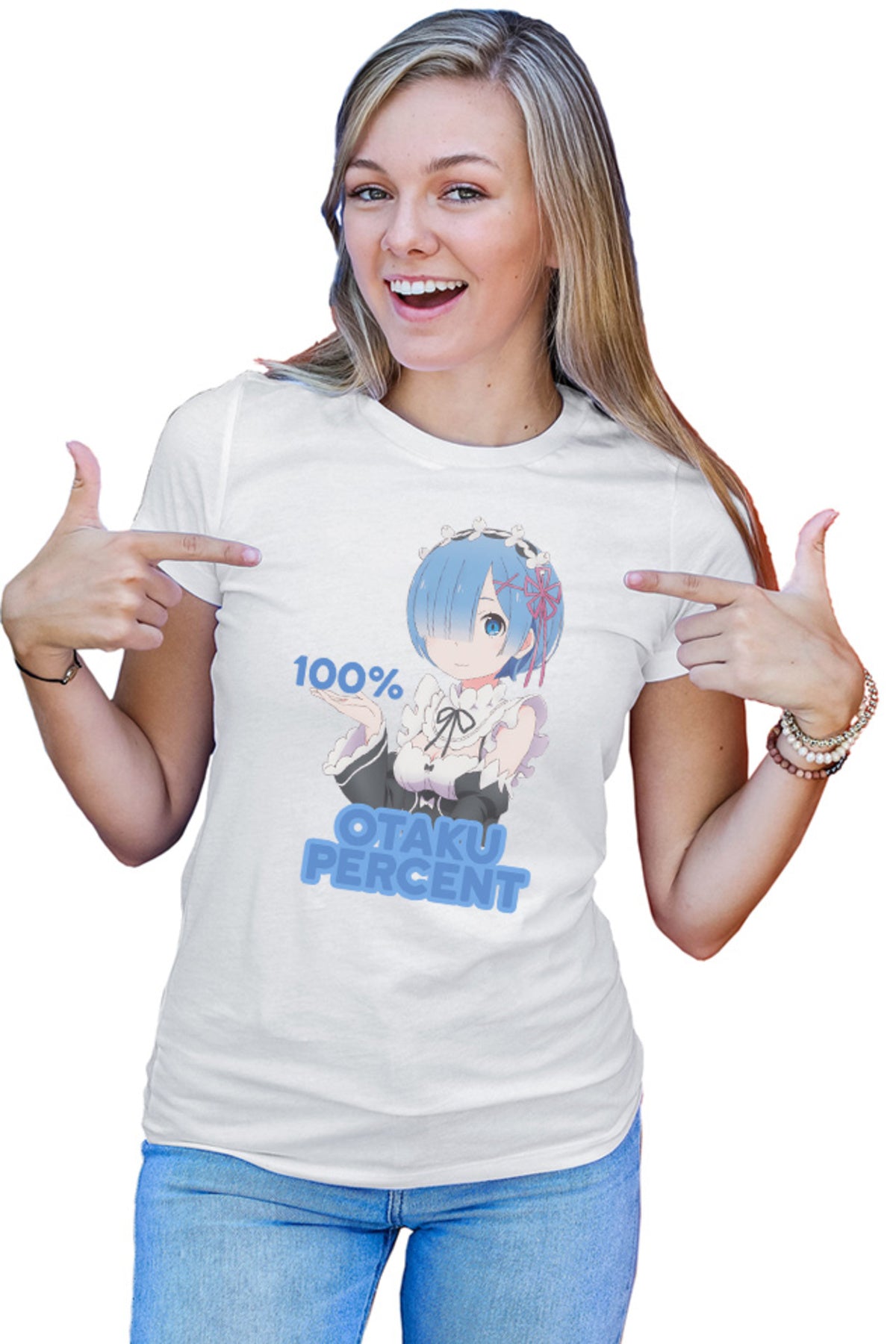 Tricou dama Re Zero REM Otaku Percentage Maiden Kawaii Technics