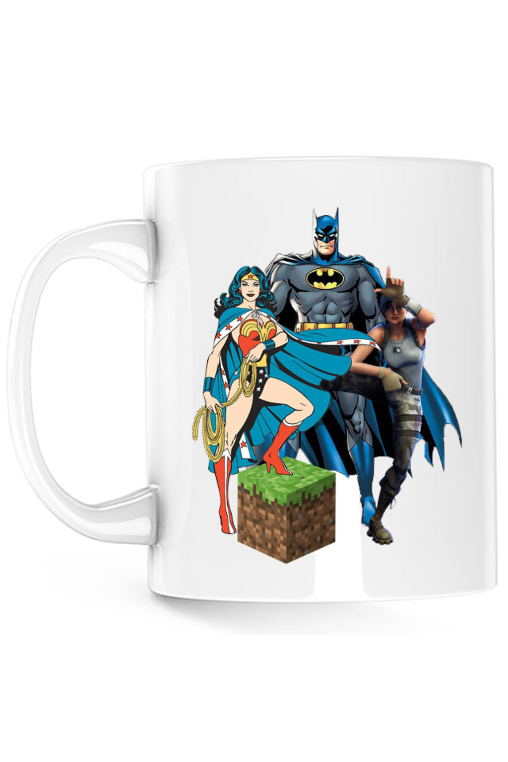 Cana Wonder Woman Minecraft Grass Cube Batman Fortnite Dance, alba, 330 ml