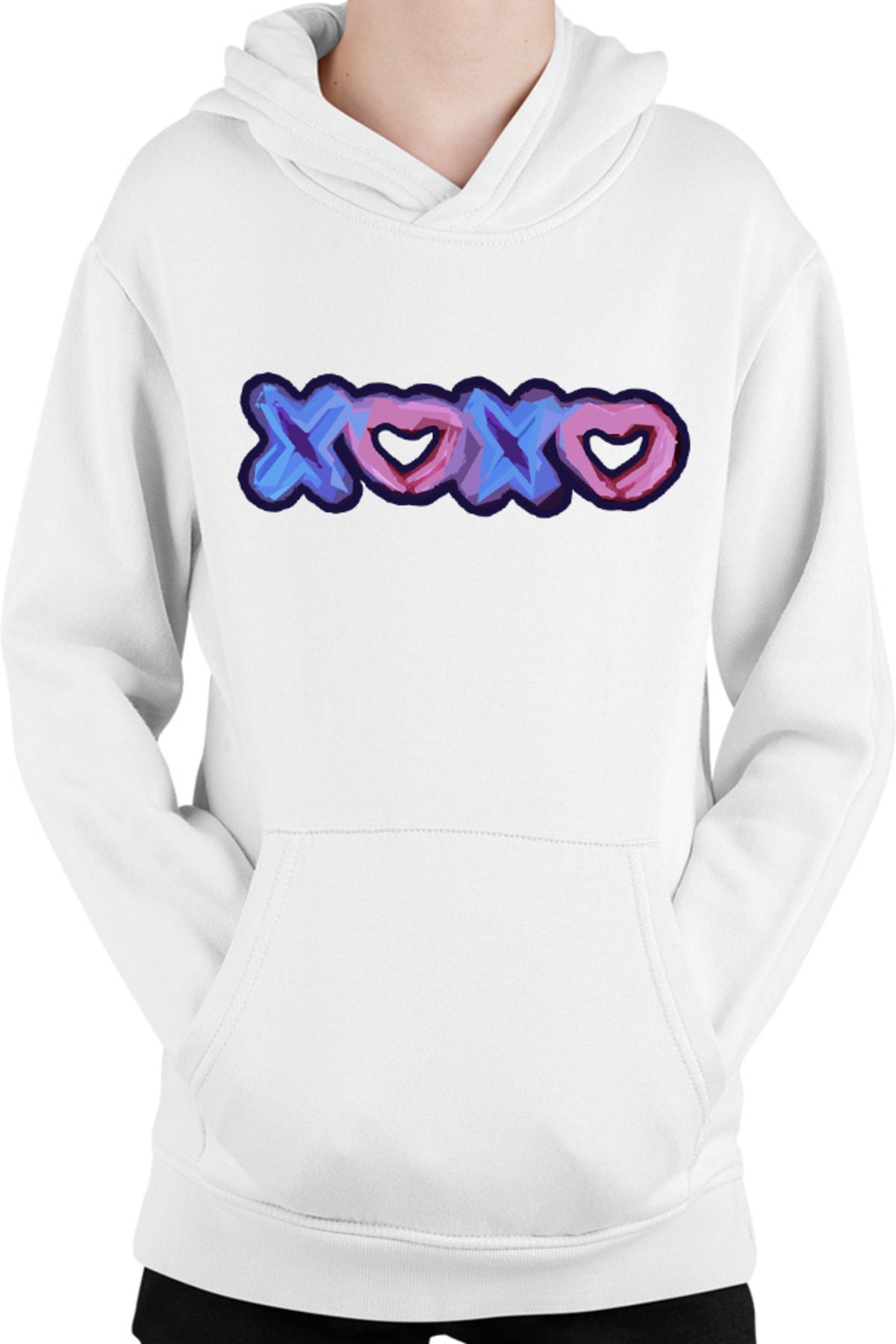 Hanorac copii XOXO Logo Heart Abstract Minimalist Drama