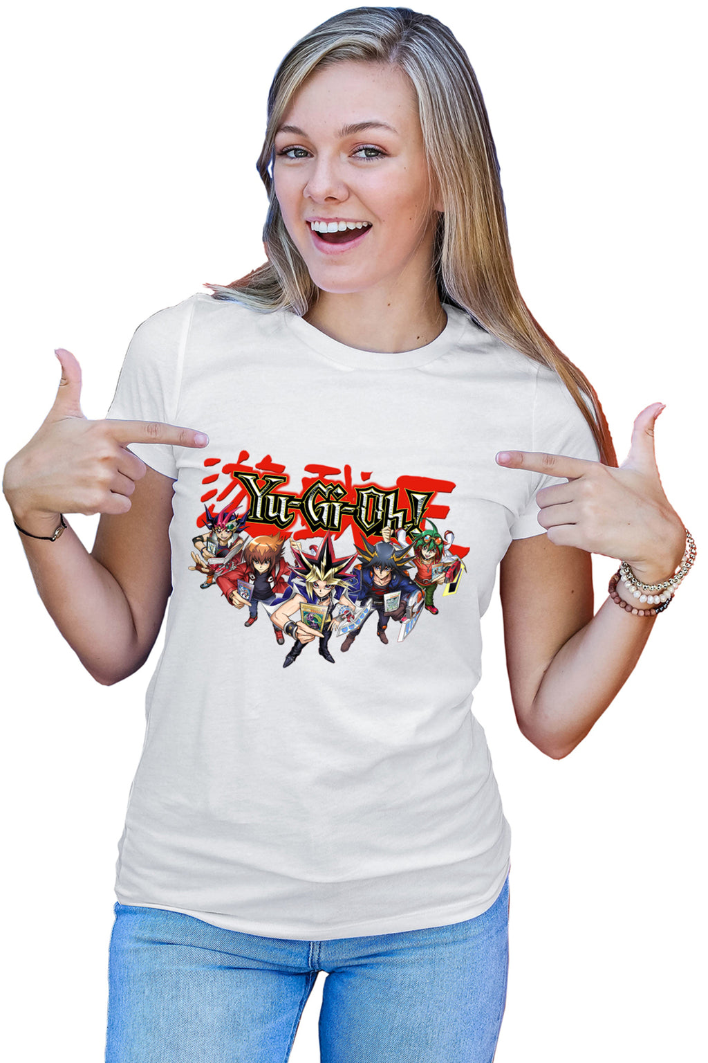 Tricou dama Yu Gi Oh Yusei Fudo Jaden All Dream Team