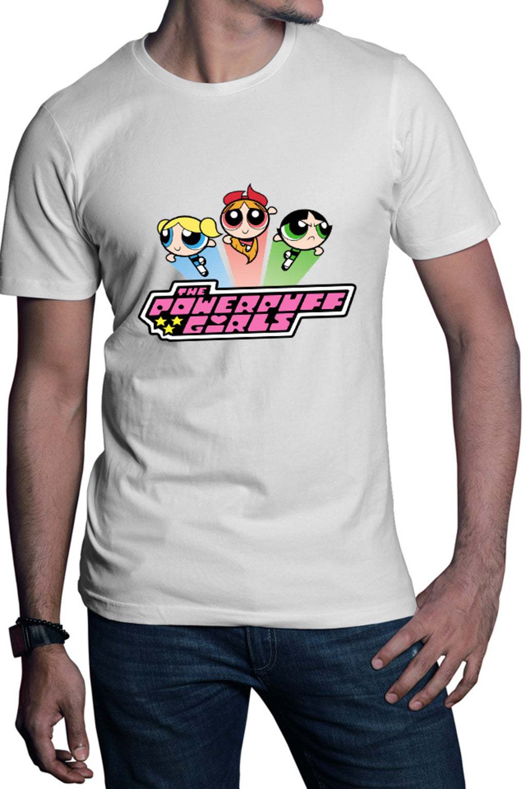 Tricou barbati The Powerpuff Girls Logo Trio Adventure Funny