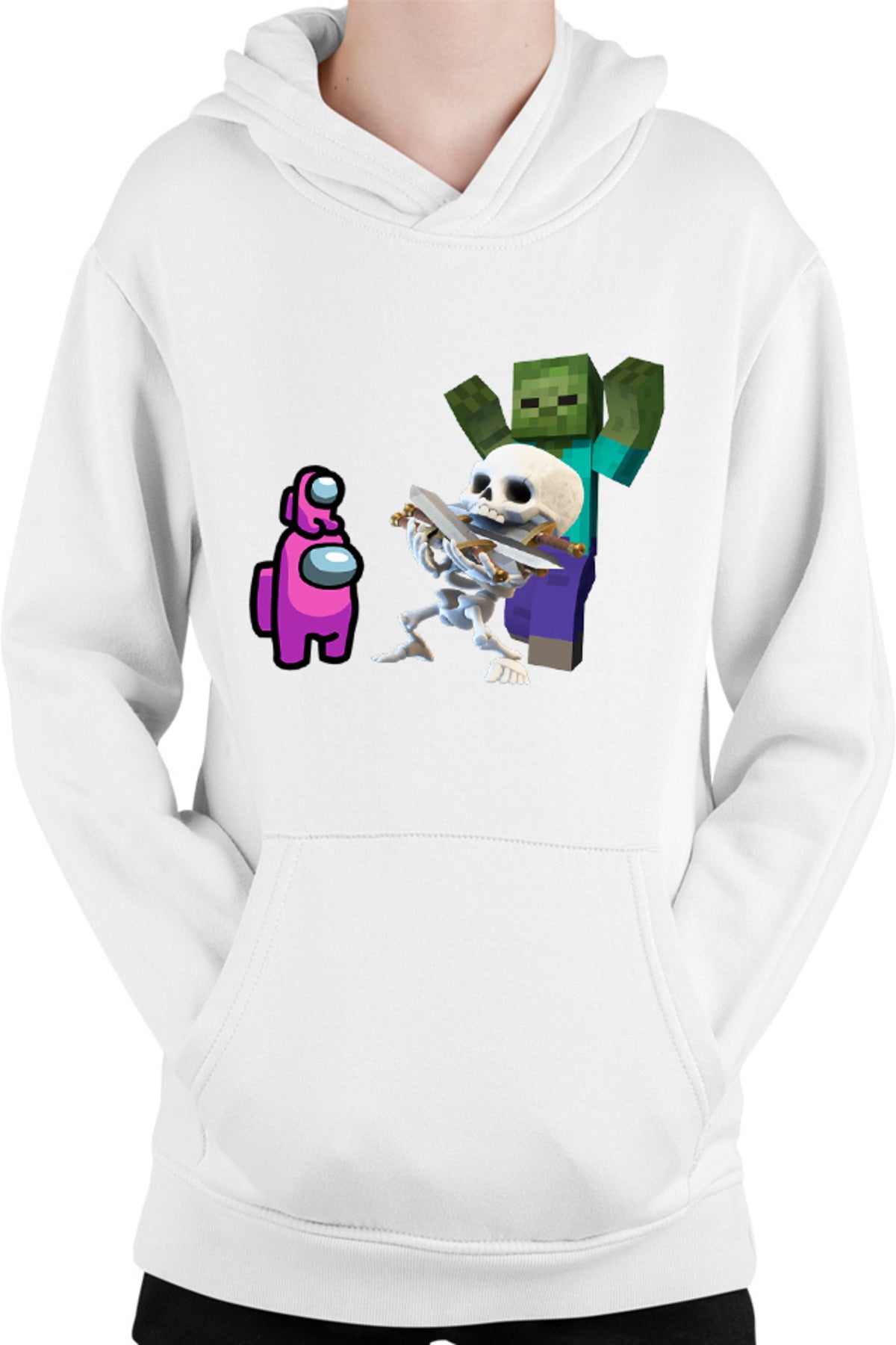Hanorac copii Clash Royale Minecraft Scared Skeleton Event Among Us Crew
