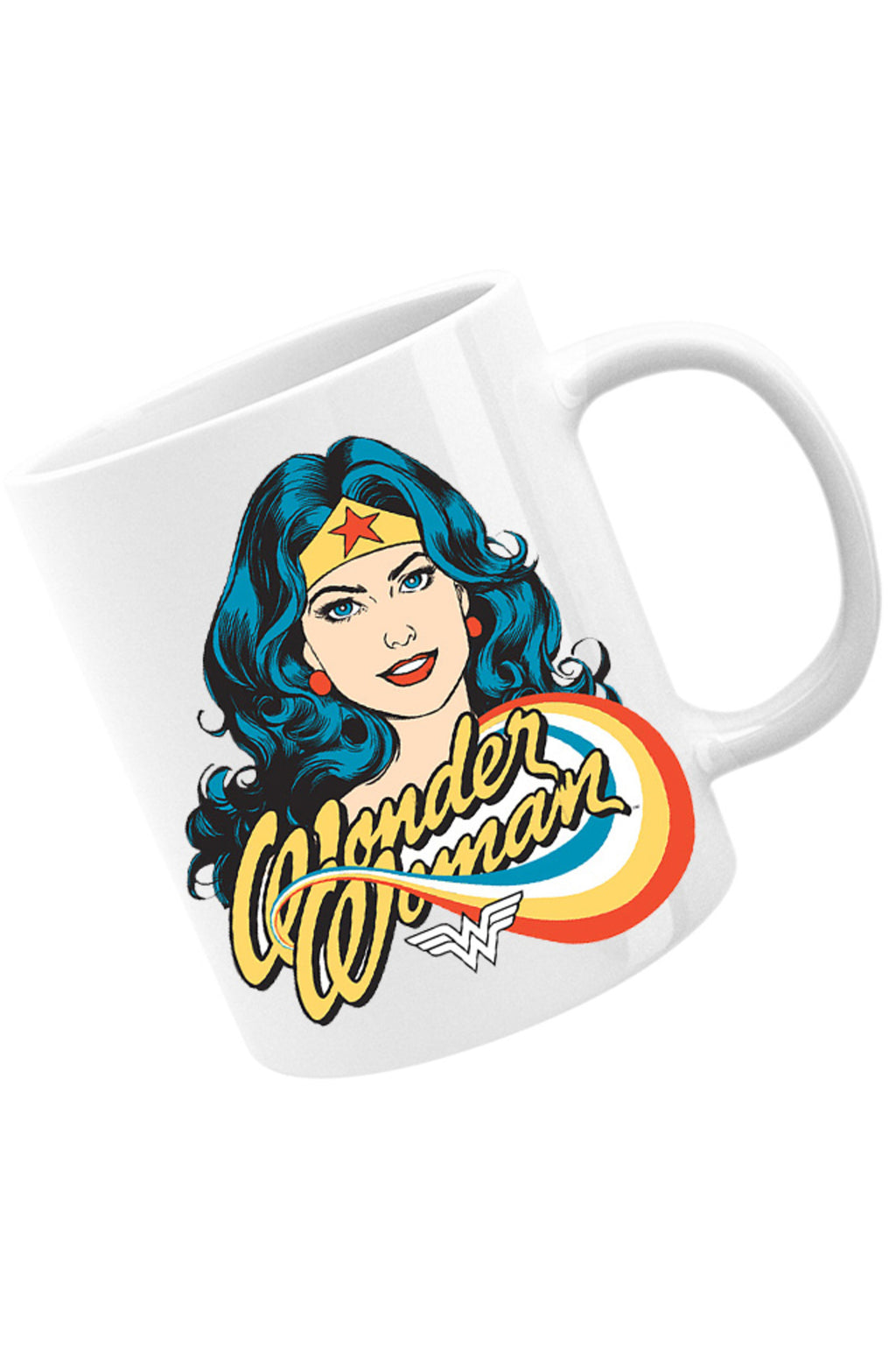 Cana Wonder Woman Retro Comics Star Beautiful Power, alba, 330 ml
