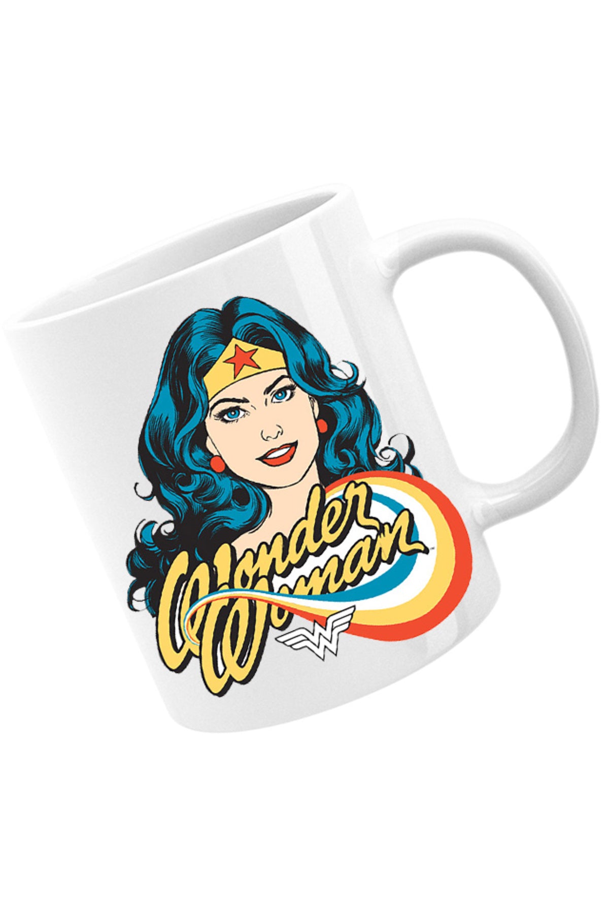 Cana Wonder Woman Retro Comics Star Beautiful Power, alba, 330 ml