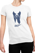 Tricou dama James Bond White Collar Ian Fleming MI5