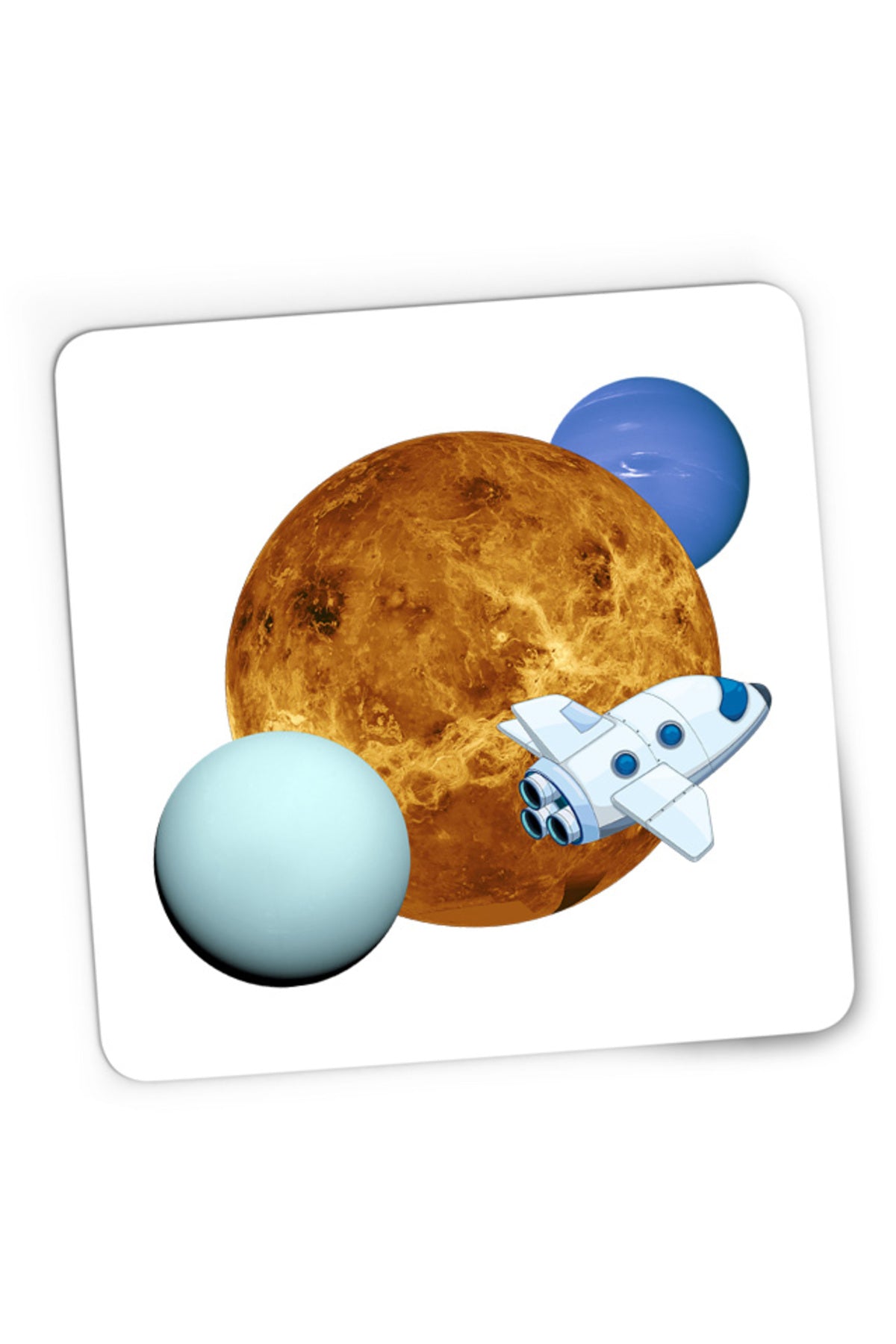 Mousepad Gaming NASA Neptune Sun Space Rocket, 21x19 cm