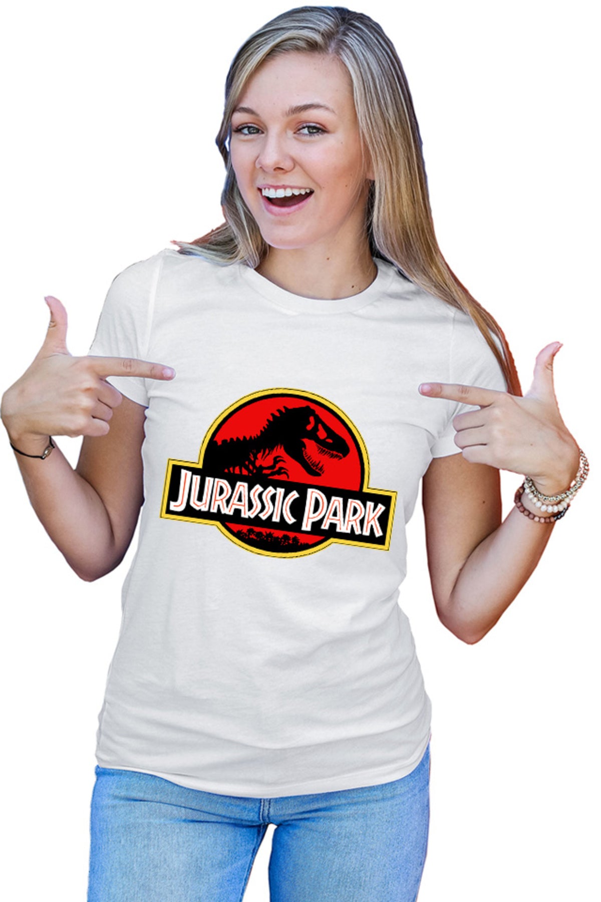 Tricou dama Jurassic Park Logo Dinossaurs